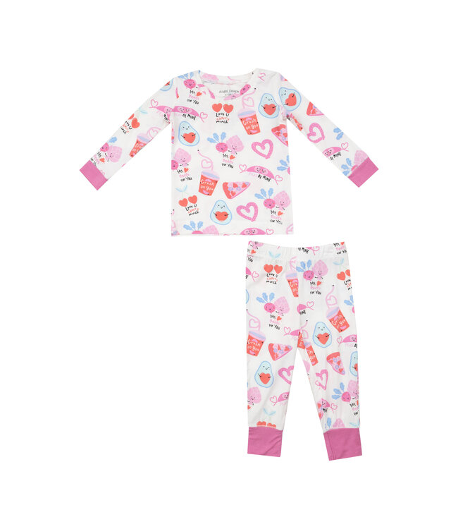 Love You Foodie Much Pink L/S Loungewear