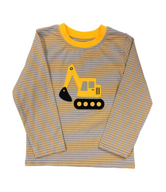 Be Mine Excavator Applique Boy Shirt