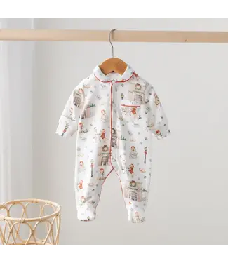 Nola Tawk Beignet Holiday Button Down Footie