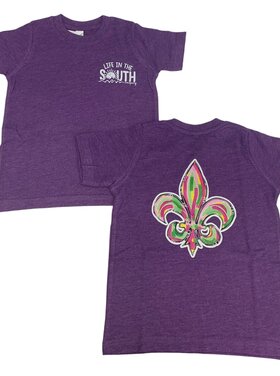 Life in the South Fleur De Lis Mardi Gras Shirt