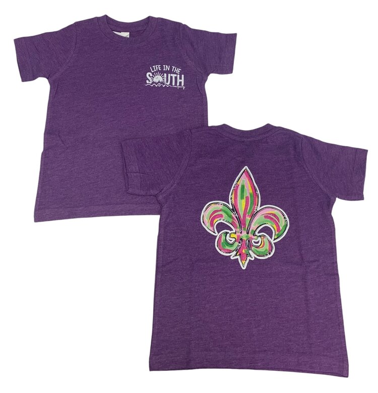 Life in the South Fleur De Lis Mardi Gras Shirt