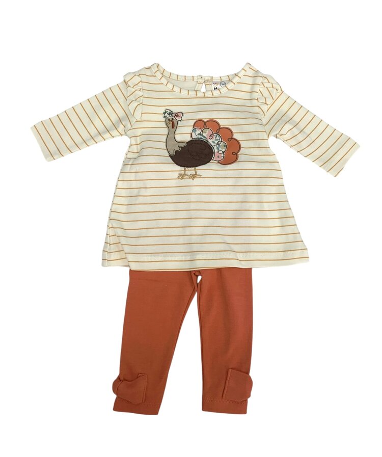 Global Tex Kids Turkey Top with Leggings Set
