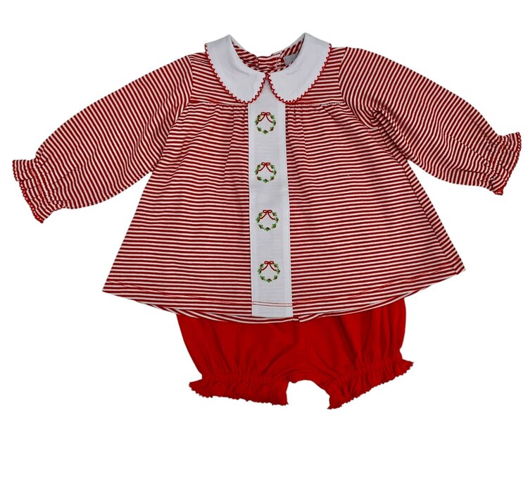 Ishtex Wreath Girls Bloomers Set