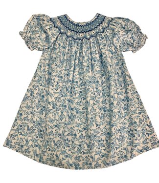 Sweet Dreams Bella Blue Floral Smocked Dress