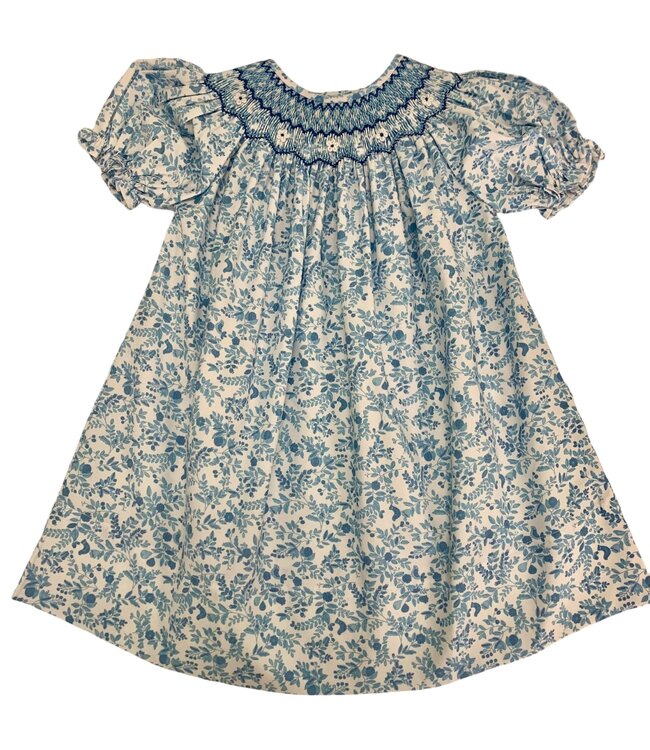 Bella Blue Floral Smocked Dress