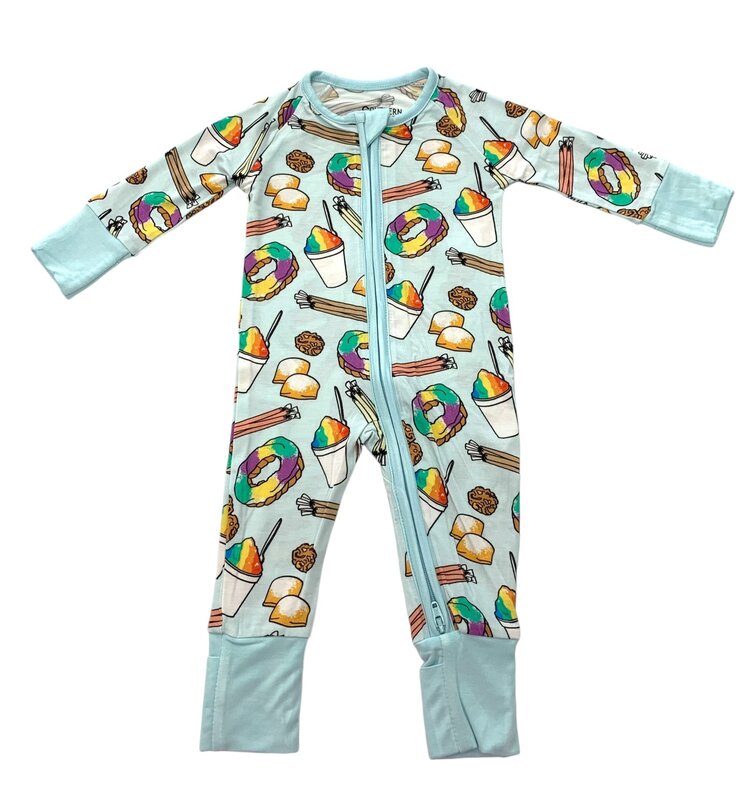 Southern Slumber Blue Southern Sweets Zipper Sleeper