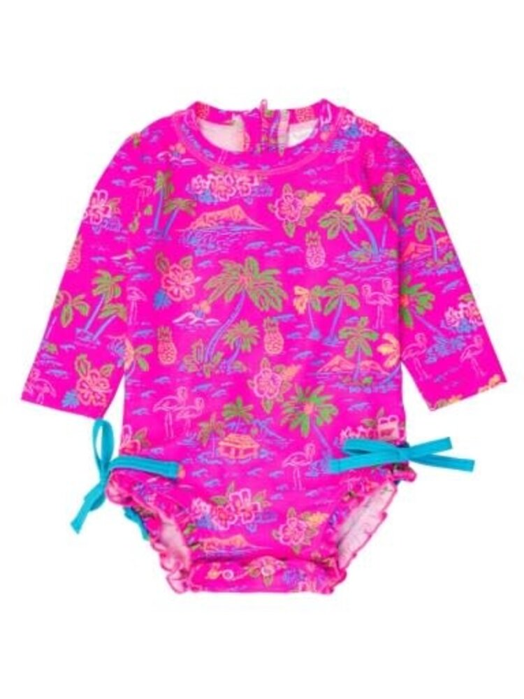 RuffleButts + RuggedButts Long Sleeve One Piece Rash Guard