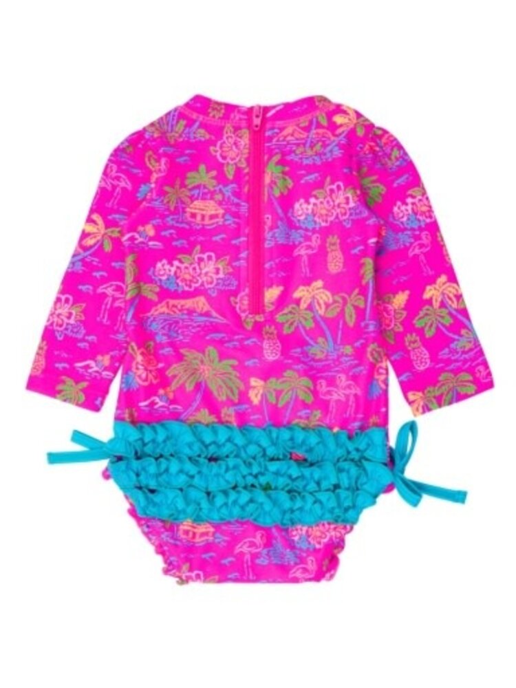 RuffleButts + RuggedButts Long Sleeve One Piece Rash Guard