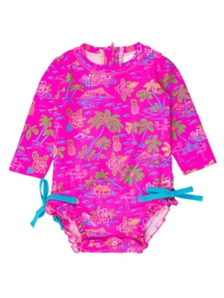RuffleButts + RuggedButts Long Sleeve One Piece Rash Guard