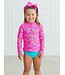 Neon Island Time - LS Zipper Rash Guard 2-Piece