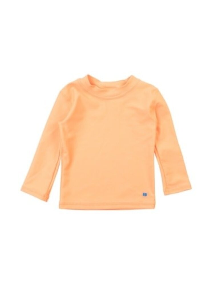 RuffleButts + RuggedButts Neon Orange Long Sleeve Rash Guard