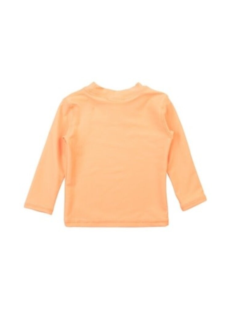 RuffleButts + RuggedButts Neon Orange Long Sleeve Rash Guard
