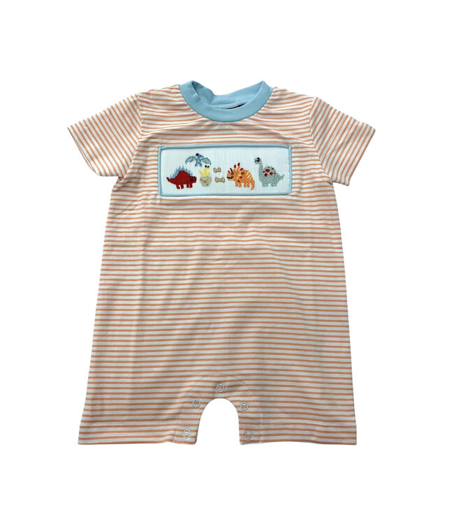 Dino Land Smocked Boys Romper
