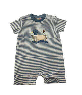 Banana Split Mallard Duck Applique Boys Romper