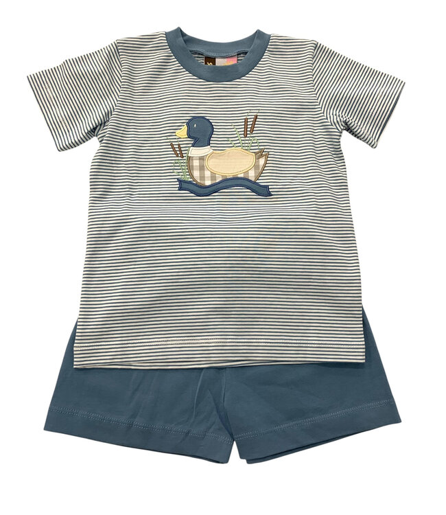 Mallard Duck Applique Boys Short Set