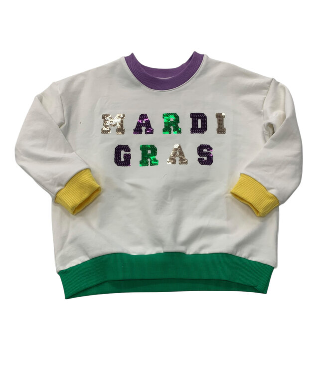 Sequin Mardi Gras Sweatshirt