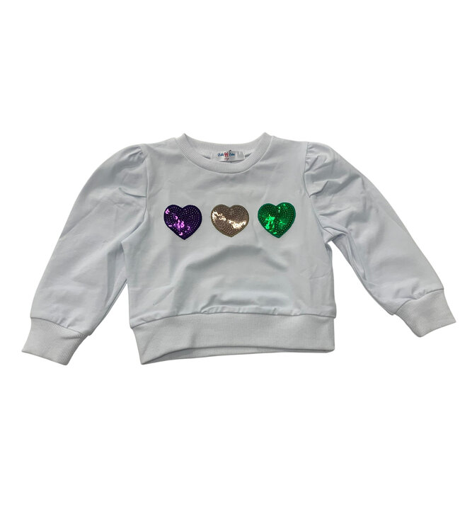 Sequin Heart LS Shirt