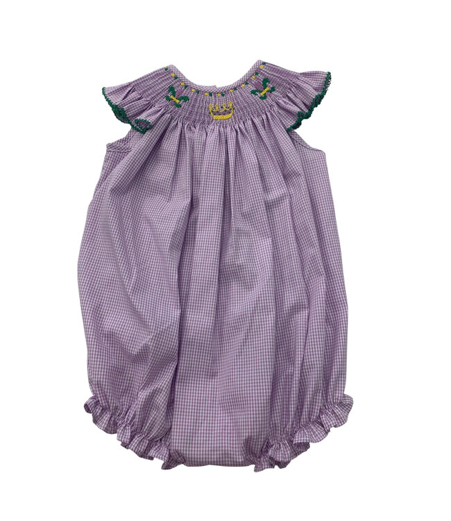 Lavender Smocked Crown Bishop Bubble