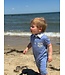 Saltash Royal/Yellow Striped Polo Romper