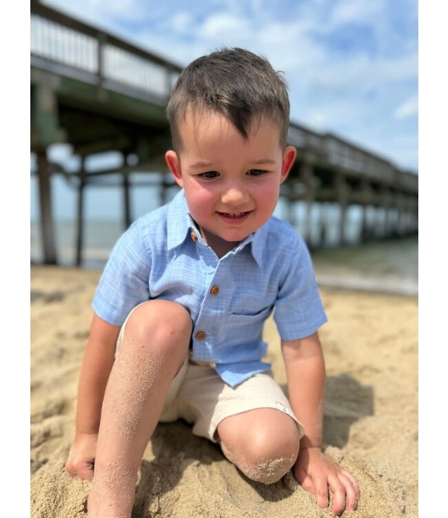 Newport Blue Woven Shirt
