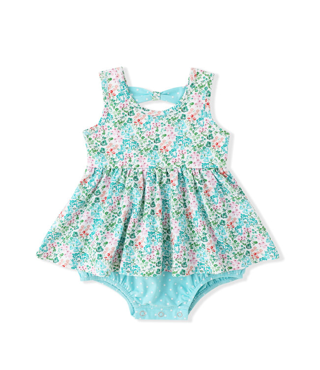 Floral & Dot Bubble Dress