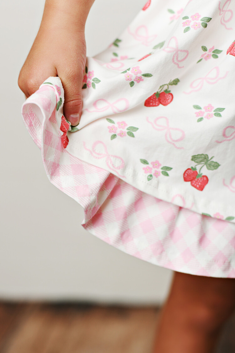 Swoon Baby Strawberries and Bows Bliss Dress