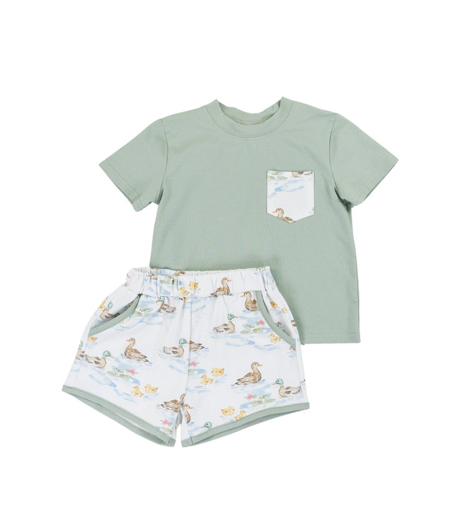 Darling Ducks Pocket Short Set