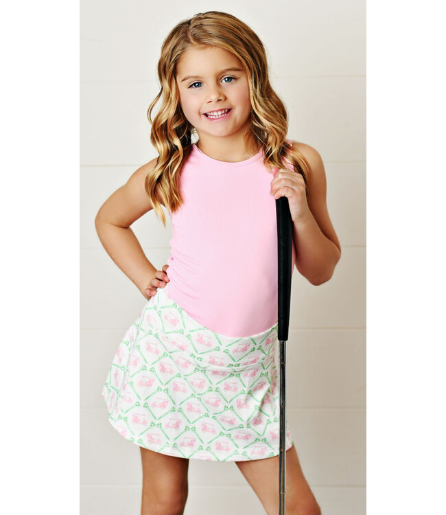 Pink Tank w/ Par-Tee Tennis Skort