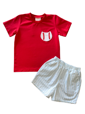 Whimsy Bay Ball Game Shortset