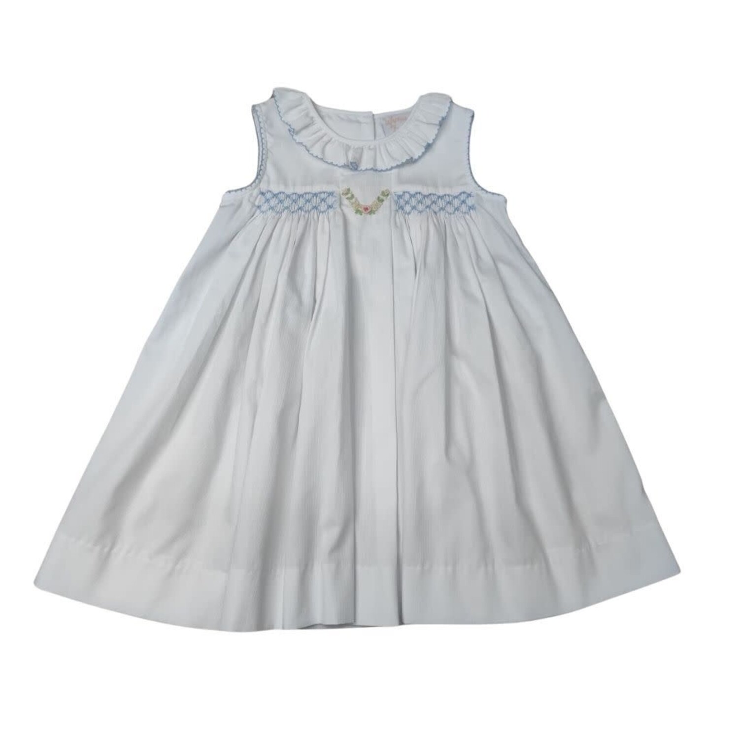 white christmas dresses Shine Like A Pearl White Smocked Dress by Classic Whimsy - Girls Dresses