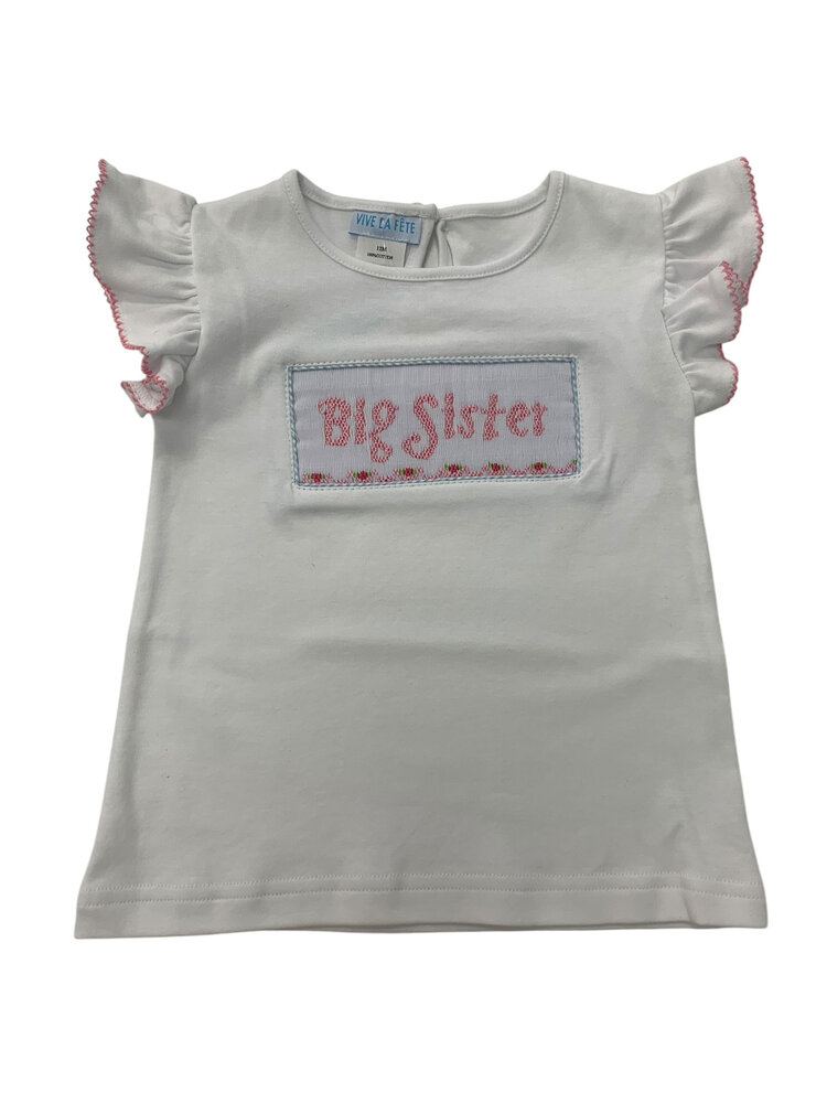 Vive Le Fete Big Sister Smocked Flutter Sleeve Shirt