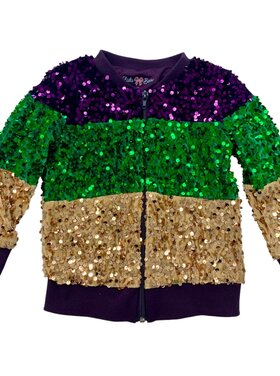 LuLu BeBe Mardi Gras Velvet Sequin Jacket