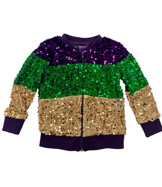 LuLu BeBe Mardi Gras Velvet Sequin Jacket