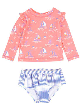 RuffleButts + RuggedButts Pink Seas the Day Skirted Flutter Bikini