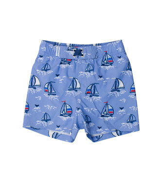 RuffleButts + RuggedButts Blue Seas the Day Swim Trunks