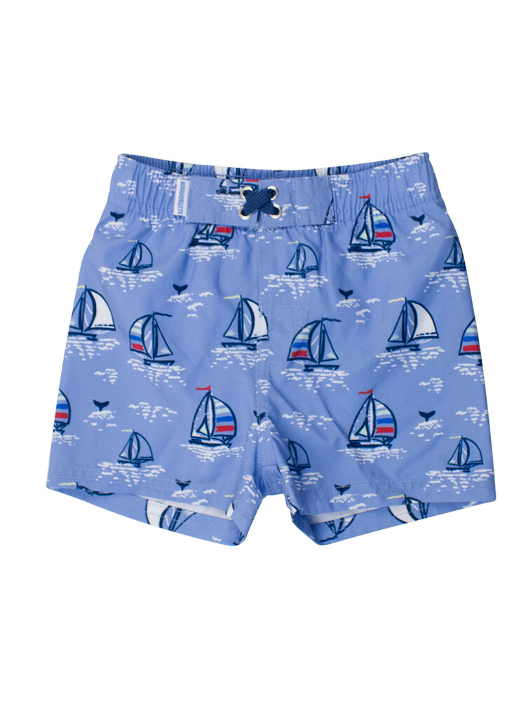 RuffleButts + RuggedButts Blue Seas the Day Swim Trunks