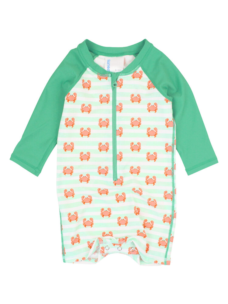RuffleButts + RuggedButts Crabby Cove One Piece Rash Guard