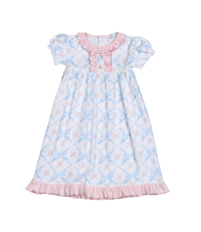 Blue Bows Morning Gown