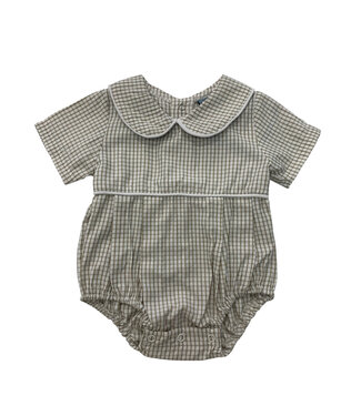 Three Sisters Khaki Windowpane Boy Bubble