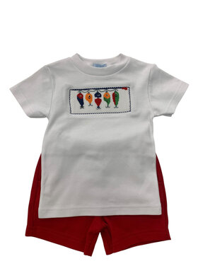 Vive Le Fete Fishing Lures Smocked Shirt and Shorts Set