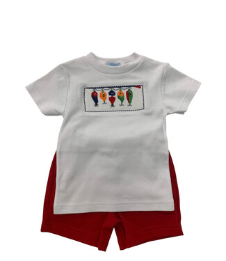 Vive Le Fete Fishing Lures Smocked Shirt and Shorts Set