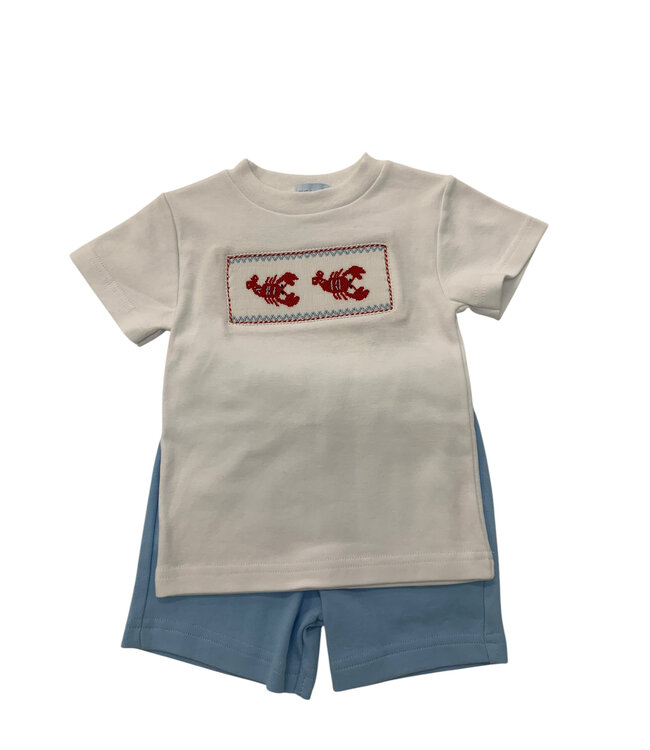 Crawfish Smocked Shirts and Shorts Set