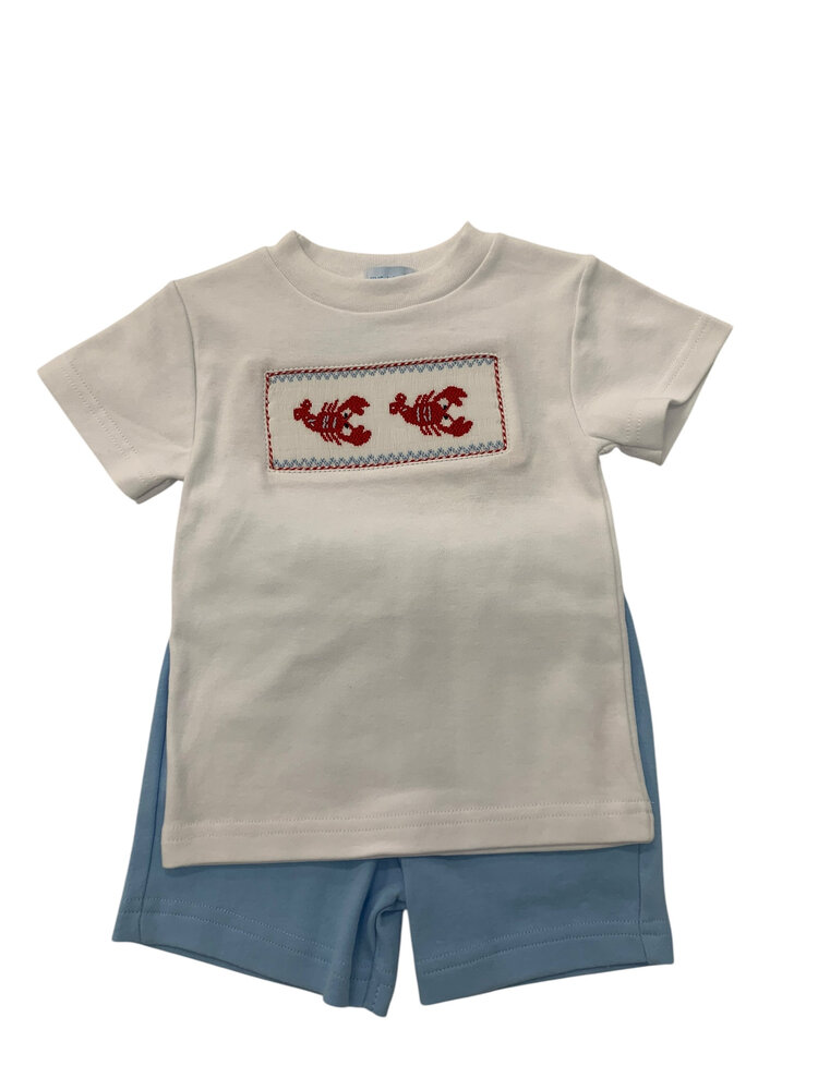 Vive Le Fete Crawfish Smocked Shirts and Shorts Set