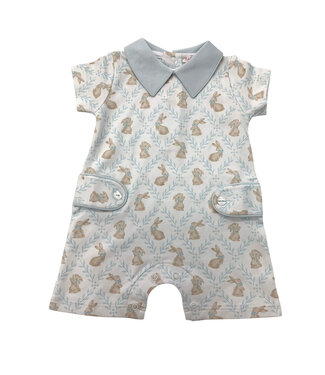 Baby Loren Blue Easter Bunnies Romper