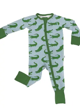Goosies Blue Alligator Zip Pajamas