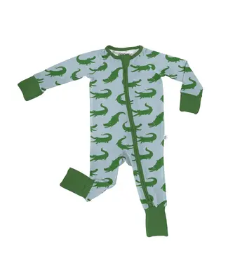 Goosies Blue Alligator Zip Pajamas