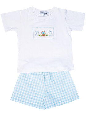 Sweet Dreams Happy Easter Gingham Short Set