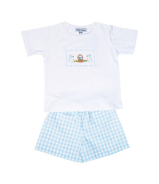 Sweet Dreams Happy Easter Gingham Short Set