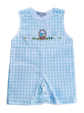 Sweet Dreams Happy Easter Blue Gingham JonJon