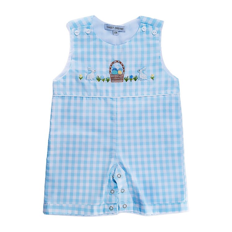 Sweet Dreams Happy Easter Blue Gingham JonJon